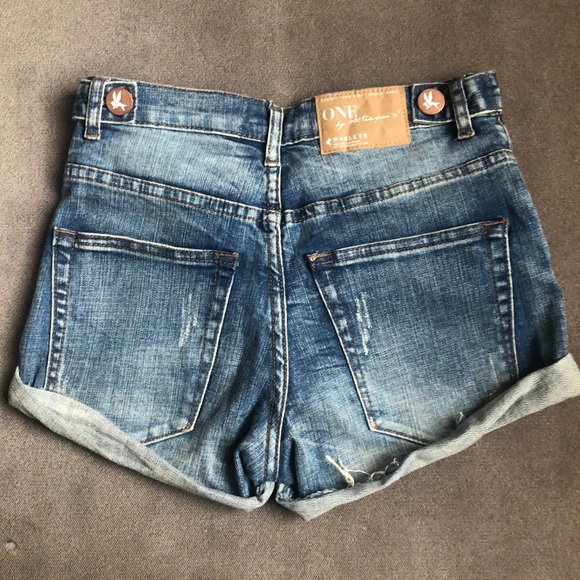 One Teaspoon Harlet High Rise Denim Short, 25 - Picture 5 of 8
